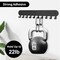 2 Pack Key Holder for Wall,Key Hooks with 10 Hooks,Key Holder Wall Mount Self Adhesive, Key Rack for Wall No Drill for Living Room, Kitchen, Bathroom, Garage (Black)